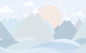 Закат и абстрактные горы