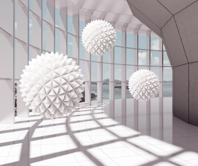 Шары на фоне окна