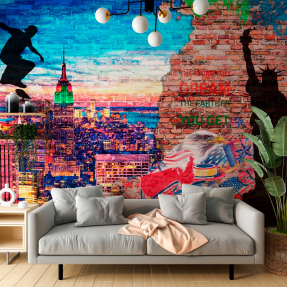 Граффити на кирпиче