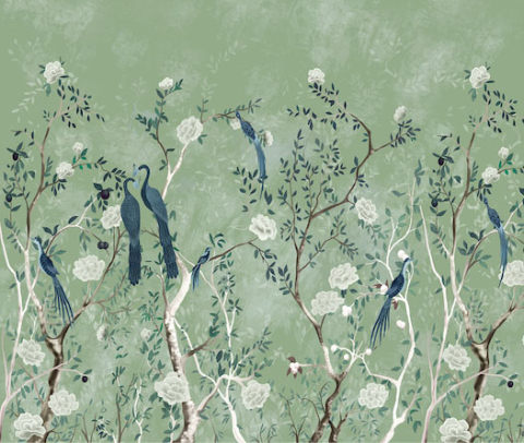 Цветы с птицами Цветы с птицами