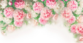 Пионы и листья