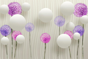 Разноцветные одуванчики