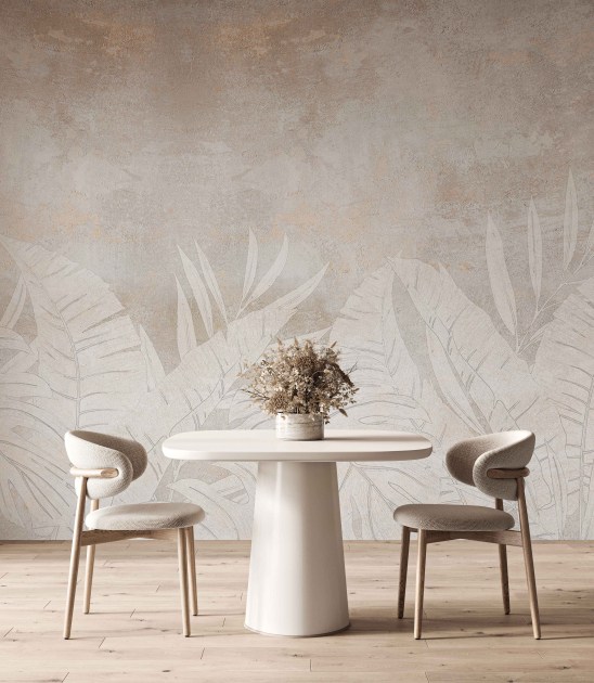 Тінь тропічних листя Бежева