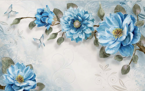 Ветка синих цветов