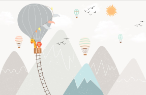 Шар с животными в горах