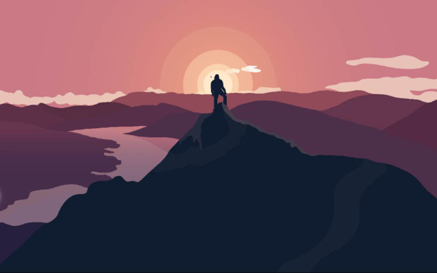 На вершине горы