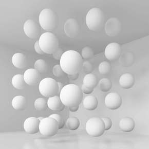 Картины Белые шары в пространстве