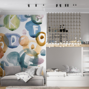 Акварельные шары с буквами