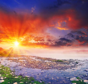 Мелководная река