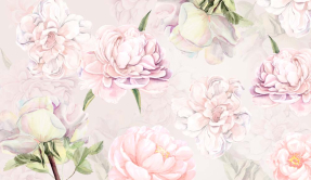 Нарисованные пионы