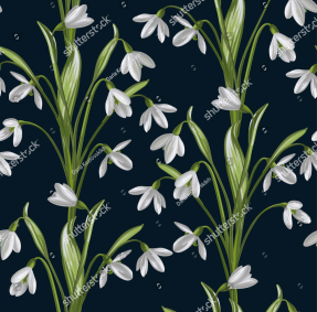 Рисованные подснежники