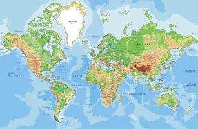 Физическая карта мира