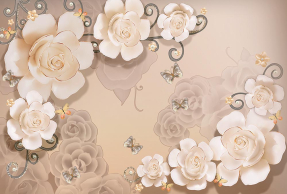 Розы на коричневом фоне