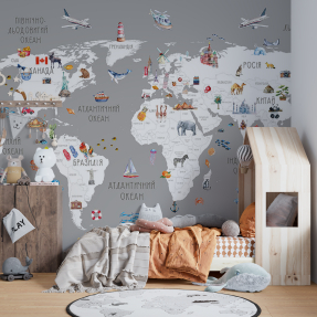 Серая карта мира