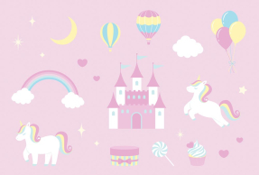 Замок с единорогами