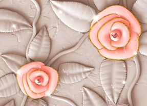 Розы барельеф