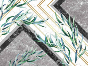 Листья на мраморе