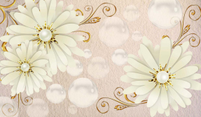 Ромашки с жемчугом