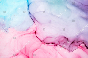 Разноцветные разводы краски