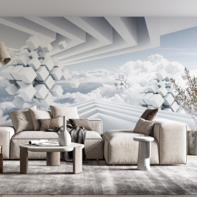 3D куби в небі