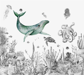 Рисованный кит