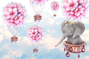 Слоник на воздушном шаре