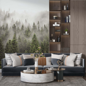 Сосновий ліс в тумані