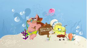 Спанч боб под водой