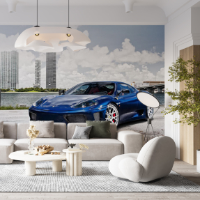 Синя машина