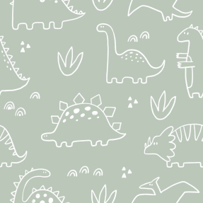 Динозавры на зеленом фоне