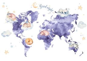 Фиолетовая карта мира