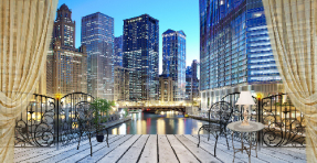 Терраса с видом на город