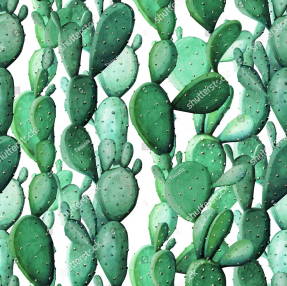Акварельные кактусы