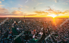 Закат в Токио