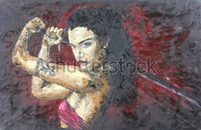 Картины Девушка с мечом