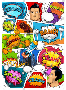 Комикс с суперменом