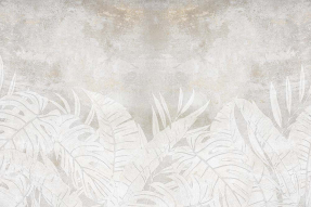 Тень тропических листьев бежевая