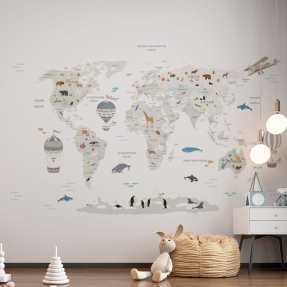 Карта мира с китами