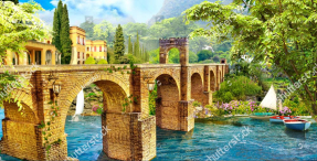 Фреска с мостом