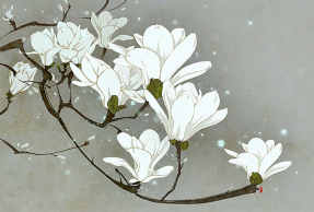 Акварельные магнолии