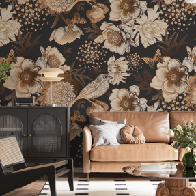 Цветы с птицами