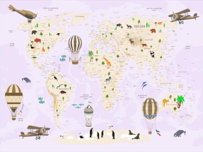 Детская карта мира