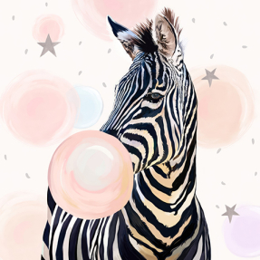 Зебра с жвачкой