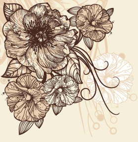 Рисованные цветы