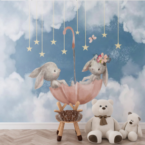 Зайчики в зонтике