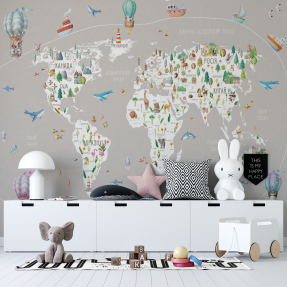 Серая карта мира