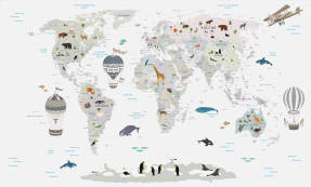 Детская карта мира