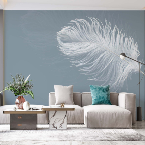 Голубое перья