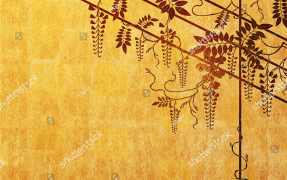 Глициния на крафтовой бумаге