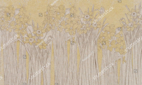 Нарциссы на крафтовой бумаге